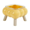 thumbnail image 1 of Cheapark Glass Elevated Pet Bowl - Four-Legged Cervical-Support Cat Bowl - Easy-Clean Non-Spill Feeding Dish for Indoor Use, 1 of 6