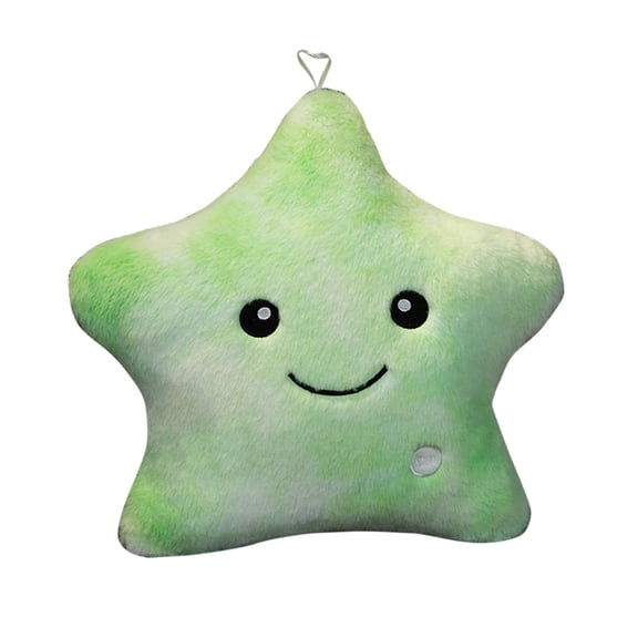 Cheapark Glowing Star Plush Pillow Colorful Light-Up Toy with Gentle Gift Luminous Feature Soft Comfort for Relaxation and Eye-Ca tching