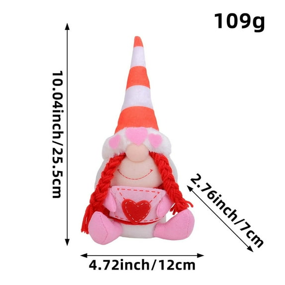 Cheapark Gnome Doll Plush Decorative Ornament Soft Fabric Cute Design For Valentine's Day Easter St. Patrick's Day Home Decor