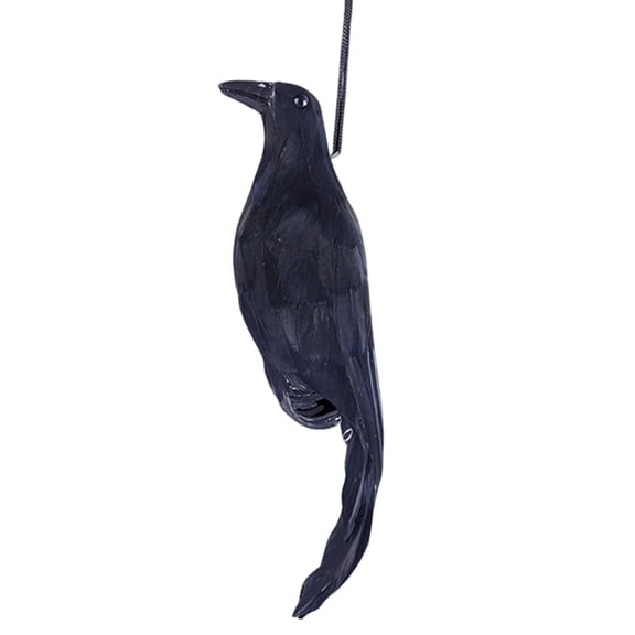 Cheapark Halloween Artificial Crow Fake Raven Decor Ornament for Garden Tabletop Party Home Realistic Feather Detail Spooky Festive Decor Gift