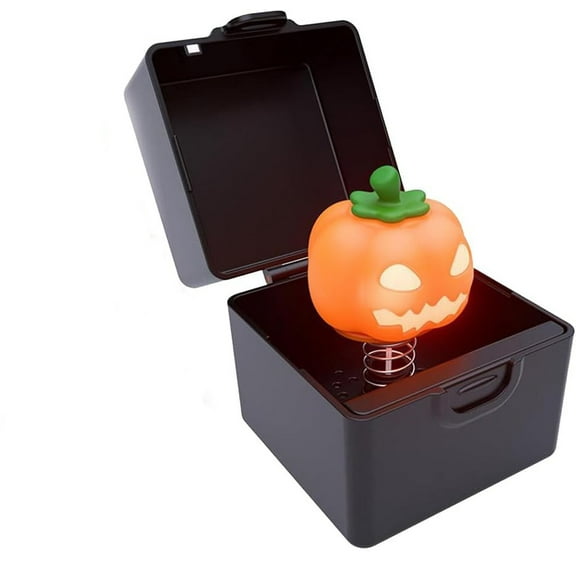 Cheapark Halloween Pumpkin Music Box - Spooky Rotating Decor - Hand Cranked Melody Player - Gothic Tabletop Display