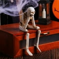 thumbnail image 1 of Cheapark Halloween Skeleton Resin Decoration, 8" Height, For Spooky Decor, 1 of 5