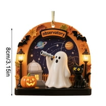 Cheapark Halloween Spooky Hanging Decor 12inch Bat Ghost Cutouts For Ceiling Doorway Window Holiday Home Atmosphere