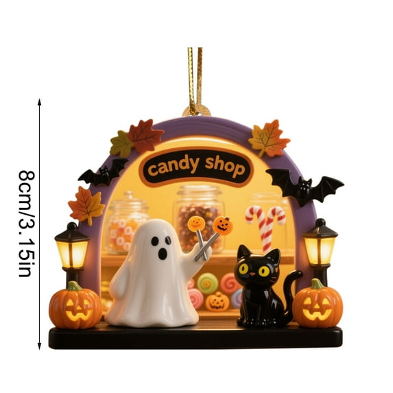 Cheapark Halloween Spooky Hanging Decor 12inch Bat Ghost Cutouts For Ceiling Doorway Window Holiday Home Atmosphere