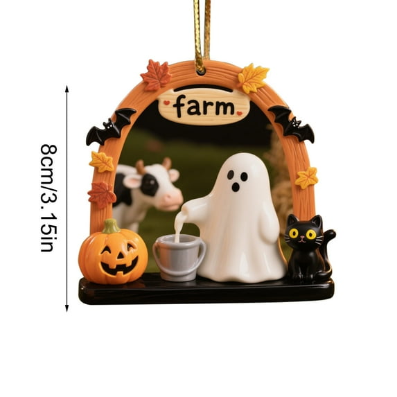 Cheapark Halloween Spooky Hanging Decor 12inch Bat Ghost Cutouts For Ceiling Doorway Window Holiday Home Atmosphere