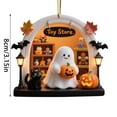 thumbnail image 1 of Cheapark Halloween Spooky Hanging Decor 12inch Bat Ghost Cutouts For Ceiling Doorway Window Holiday Home Atmosphere, 1 of 7
