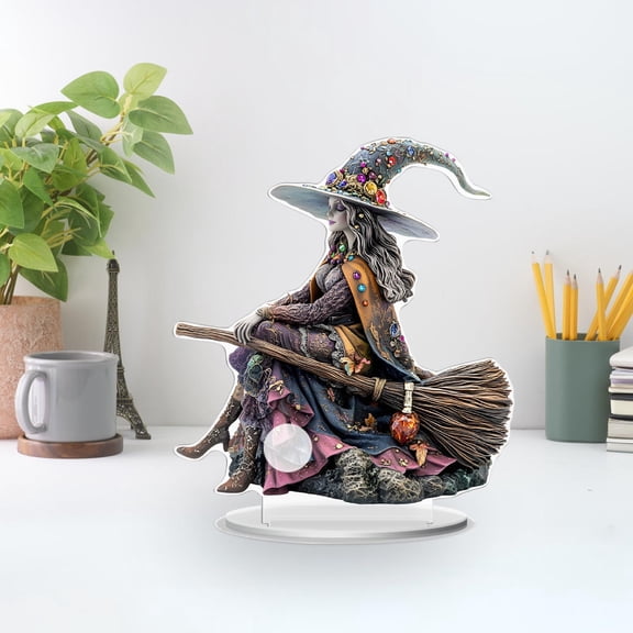 Cheapark Halloween Witch Acrylic Figurine For Home Decor