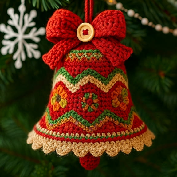 Cheapark Handmade Crochet Santa Claus Ornament Kit - DIY Christmas Decoration, Crafty Accent for Xmas Tree & Home