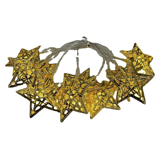 Cheapark Hollow Christmas Tree Lights String with Iron Decoration for Indoor Outdoor Holiday Festive Home and Party Decor