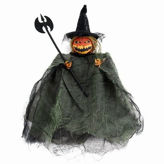 Cheapark Horror Pumpkin Figurine Pendant - Halloween Decor Ornament for Home Festival Display Accessory