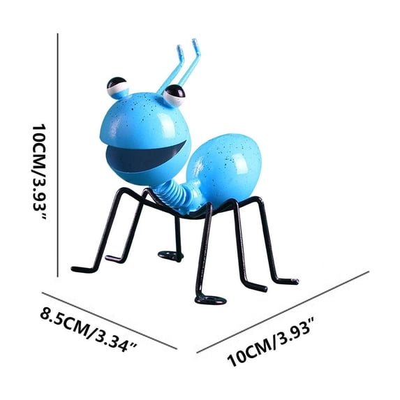 Cheapark Iron Ant Figurine Decor Metal Ant Wall Hanging Ornament for Indoor Wall Patio Garden Pastoral Style Home Garden Decorative Craft