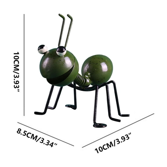 Cheapark Iron Ant Figurine Decor Metal Ant Wall Hanging Ornament for Indoor Wall Patio Garden Pastoral Style Home Garden Decorative Craft