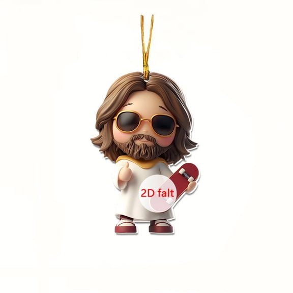 Cheapark Jesus Surf Beach 2D Acrylic Hanging Sign