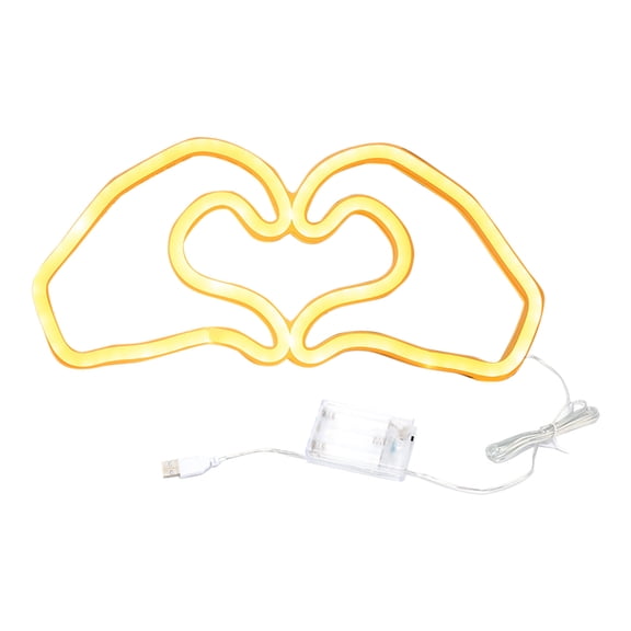 Cheapark LED Heart Shaped Neon Light For Valentines's Day Mood