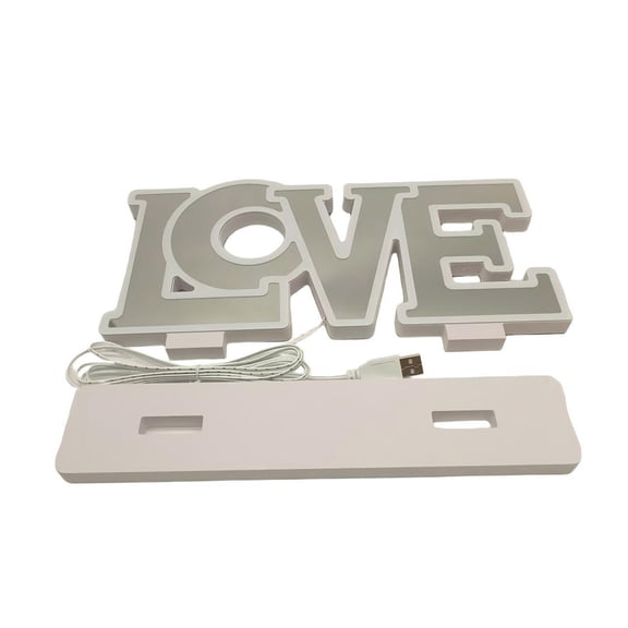 Cheapark LOVE LED Light Sign Acrylic Nightlight with USB Base for Bedroom Club Hotel Restaurant Wall Decor