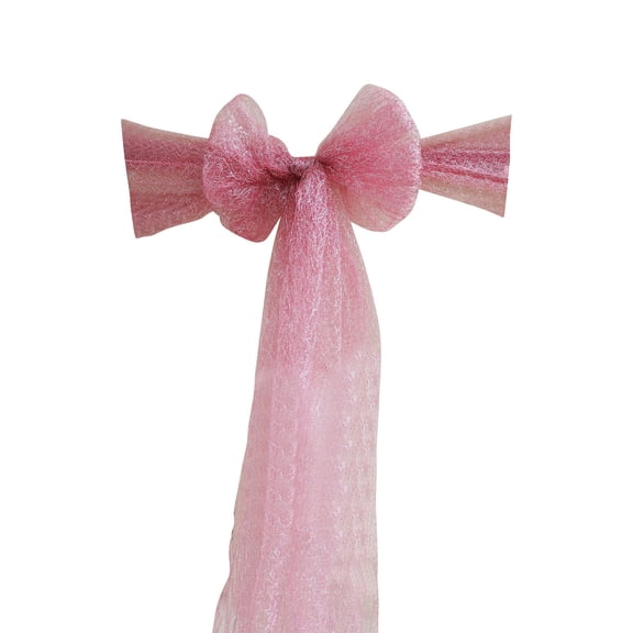 Cheapark Lace Floral Chair Back Covers - Elegant Ribbon & Streamer Accents, Wedding & Christmas Party Decor, Decorative Chair Covers for Festive Gatherings