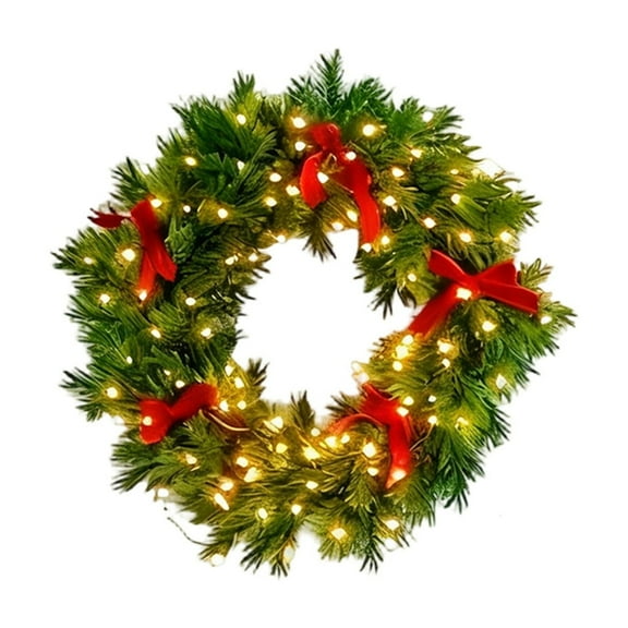 Cheapark Large Artificial Christmas Wreath for Front Door - Full Lush Greenery, Weather-Resistant, Versatile for Windows, Walls & Porches, Indoor Outdoor Holiday Home Decor