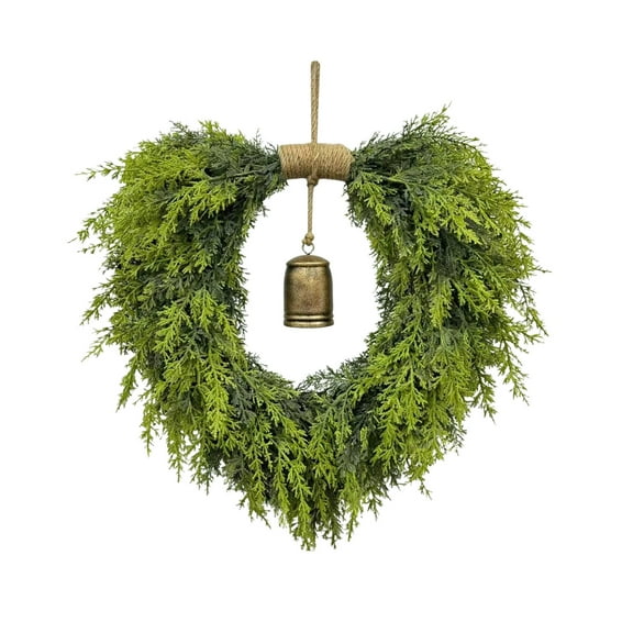 Cheapark Large Artificial Green Winter Wreath - Vibrant Faux Greenery for Front Doors, Windows & Walls, Versatile Indoor Outdoor Christmas Decor for Festive Gatherings