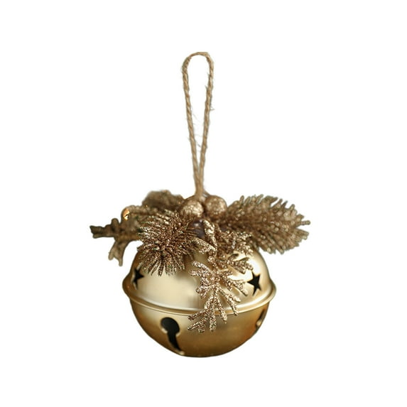 Cheapark Large Christmas Bell Ornaments - With Pine Cones & Red Berries for Tree & Ambiance Setup, Festive Decor