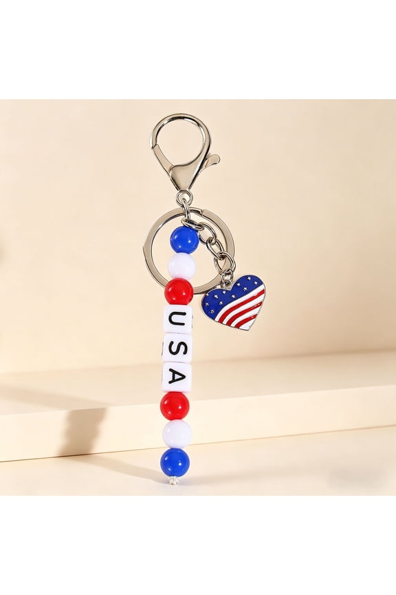 Letter Bead Keychain Acrylic Hanging Pendant Custom Alphabet Design for Daily Bag Accessory Holiday Gift Matching Decor