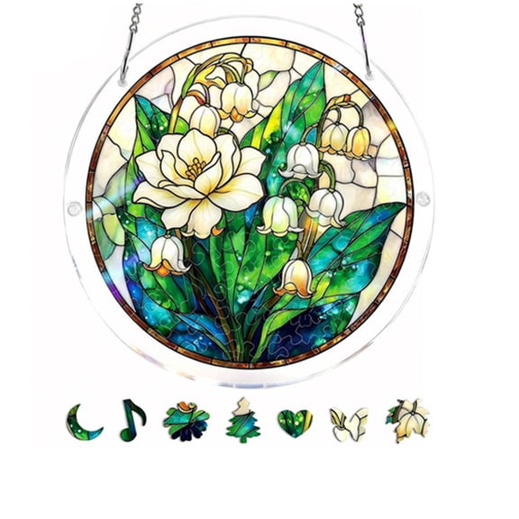 Cheapark Light Catcher Acrylic Decoration 83 Piece Transparent Splicing Art for Indoor Window Wall Daily Home Atmosphere Decoration