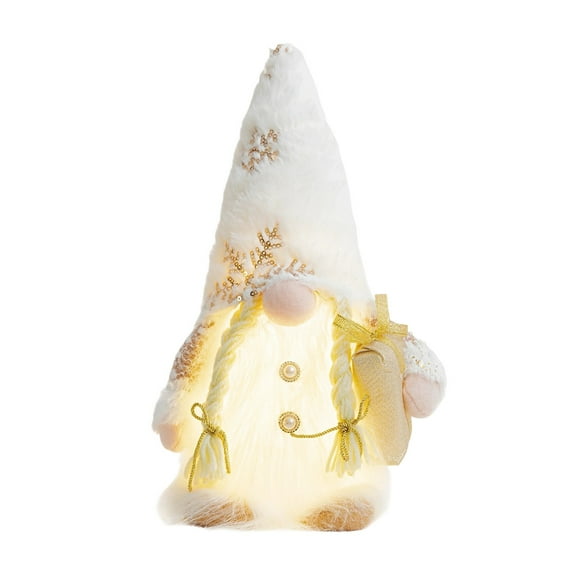 Cheapark Light-Up Faceless Gnome Doll Christmas Decor - Glitter Skirt Design, Tabletop Ornament for Xmas Home, Parties & Festive Displays