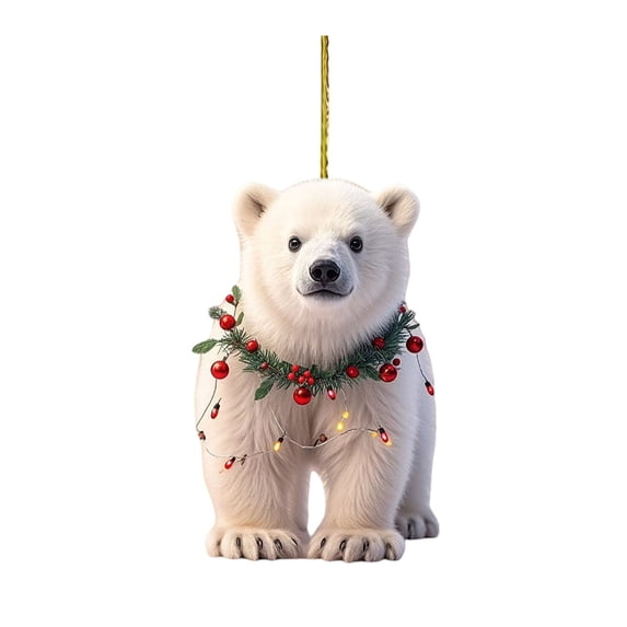 Cheapark Lightweight Assorted Designs 2D Flat Christmas Hanging Ornaments, Festive Tree Decorations for Holiday Gift, Multipurpose Decor for Christmas Tree Car Interior Home Display Gift