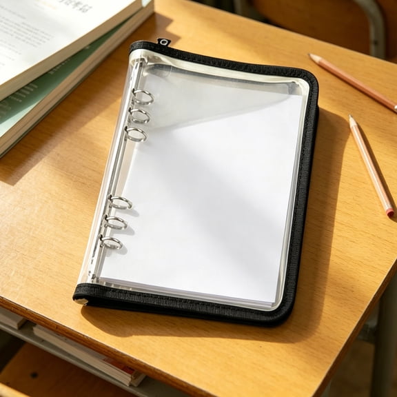 Cheapark Loose Binder A6 2 Tone Document Folder Compact Design For Office Mini Paperwork Organization Small File Storage Gift