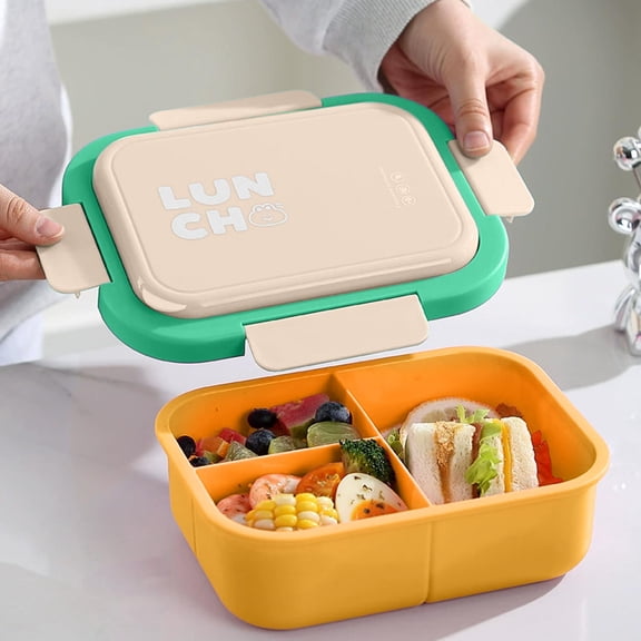 Cheapark Lunch Box Sealed Plastic Container Stylish Divided Holder For Daily Meal Prep Office Commute Fresh Food And Fruit Storage Gift