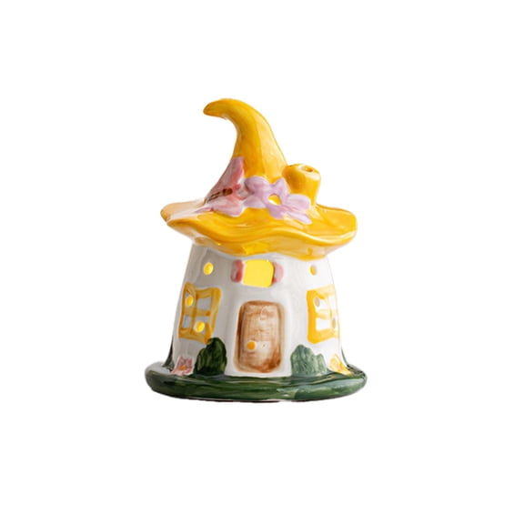 Cheapark Magic Ceramic Christmas House Ornament - Miniature Desktop Scene, Festive Home Decor & Small Gift, Perfect for Holiday Layout Props