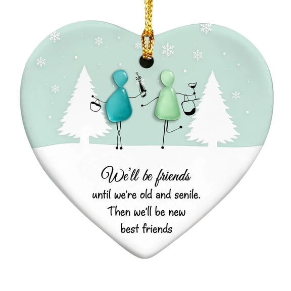 Cheapark Meaningful Promise Decorative Pendant 3.15in - Festive Christmas Decor for Home, Heartwarming Holiday Hanging Ornament