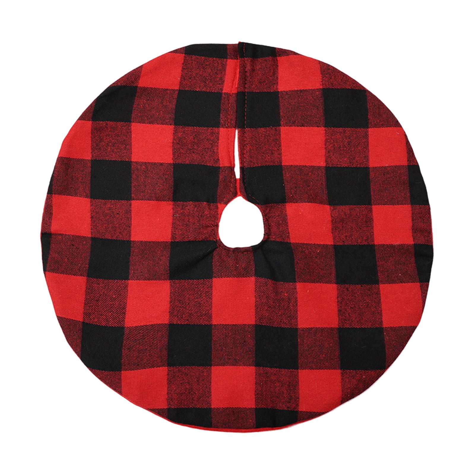 Cheapark Mini Plaid Fabric Christmas Tree Skirt - Compact Tree Base Decor, Non-Slip Party Arrangement Accent for Small Trees, Tabletop Displays & Cozy Home Holiday Settings
