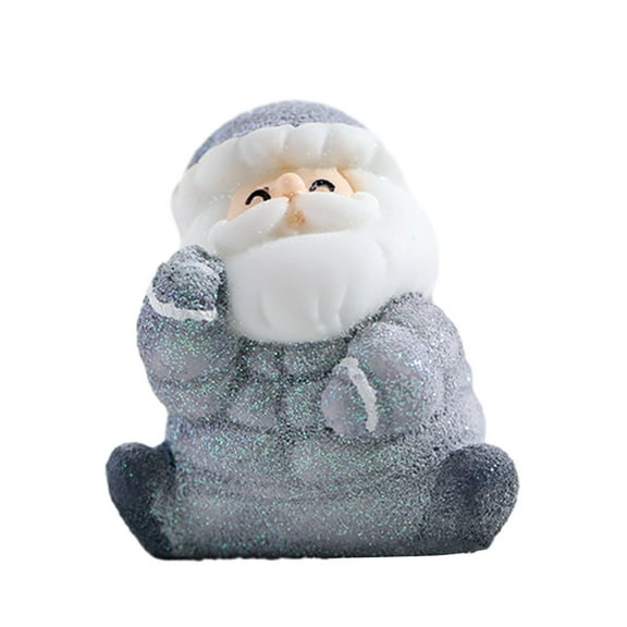 Cheapark Mini Santa Claus Statue - Mixed-Style Figurines for Desktop, Festive Decor for Christmas Party & Holiday Season