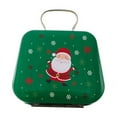 thumbnail image 1 of Cheapark Mini Tin Plated Christmas Candy Box with Handle, Small Metal Gift Tin Container for Holiday Treats, Decorative Iron Box for Christmas Decoration Gift Wrapping Gift, 1 of 7