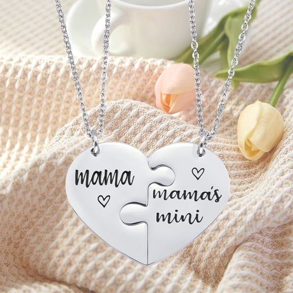 Cheapark Mom Tribute Titanium Steel Necklace Minimalist Stylish Jewelry For Mother's Day Gift Daily Wear Gift