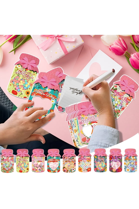 Mother's Day Greeting Card Handmade Style 3D Paper Carving Blessing Card For Mom Message Note Gift