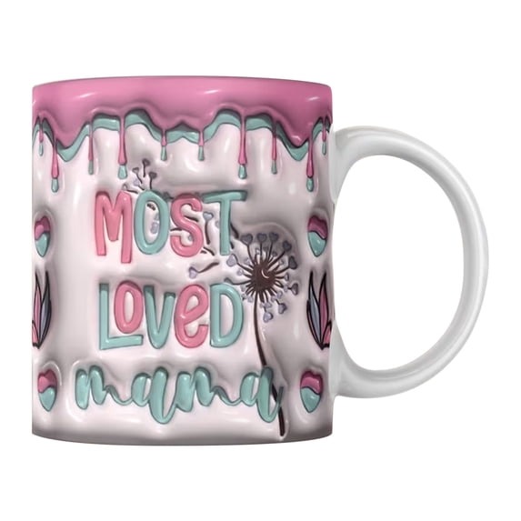 Cheapark Mothers Day Gift Ceramic Coffee Mug Tea Cup with Flower Design