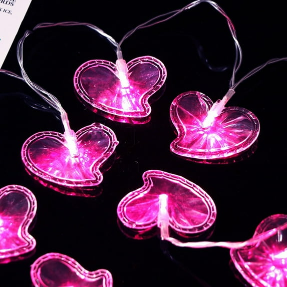 Cheapark Mothers Day Multicolor Heart Decorative String Lights with 10 LEDs