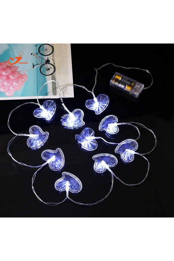 Mother's Day Heart LED String Lights 10 LED Battery Operated For Home Patio Garden Decor Gift