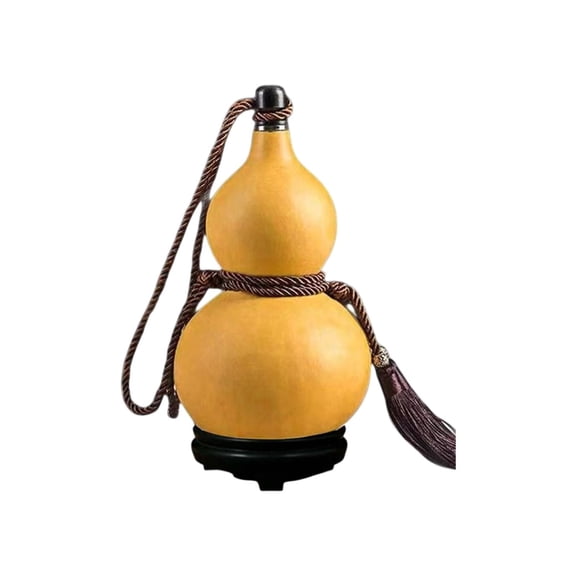 Cheapark Natural Gourd Drink Container Water Bottle Role Play Prop for Daily Use Outdoor Lucky Wealth Symbol Decor