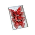 thumbnail image 1 of Cheapark New Christmas Butterfly Decor - Glittery Faux Mesh Hollow Clip Pendants For Christmas Tree Hanging, Festive Holiday Ornament, 1 of 6