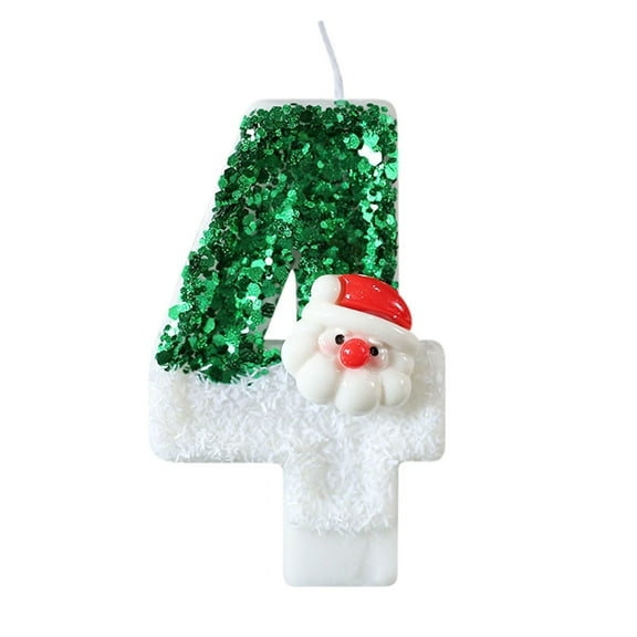 Cheapark New Green White Santa Claus Candle Red Hat Snowman Christmas Digital Candle