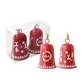 thumbnail image 1 of Cheapark Nordic Flocked Christmas Bells - Soft Festive Hanging Window Ornaments, Charming Decor for Home Christmas Holiday Ambiance, 1 of 6