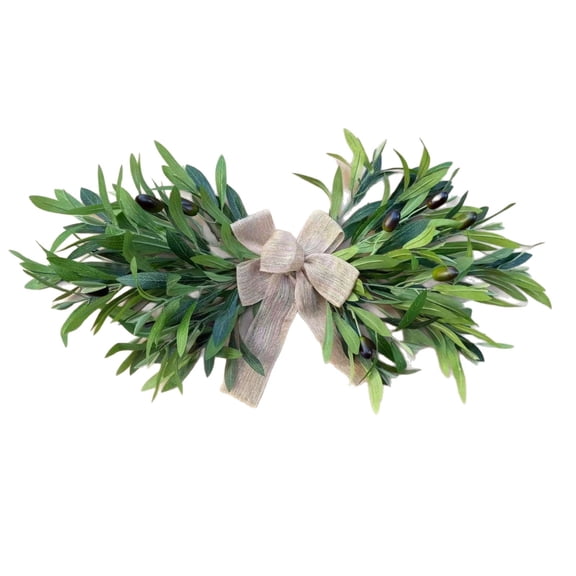 Cheapark Olive Floral Artificial Swags Spring Faux Floral Pieces With Green Leaves Olive Fruit For Wedding Arch Party Home