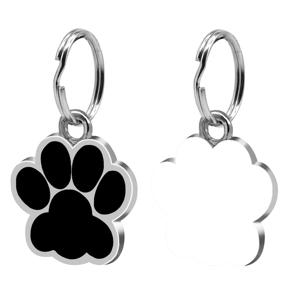 Cheapark Personalized Pet ID Tag Alloy Metal Glitter Blank Dog Tag Engravable Pendant Pet Identification Accessory