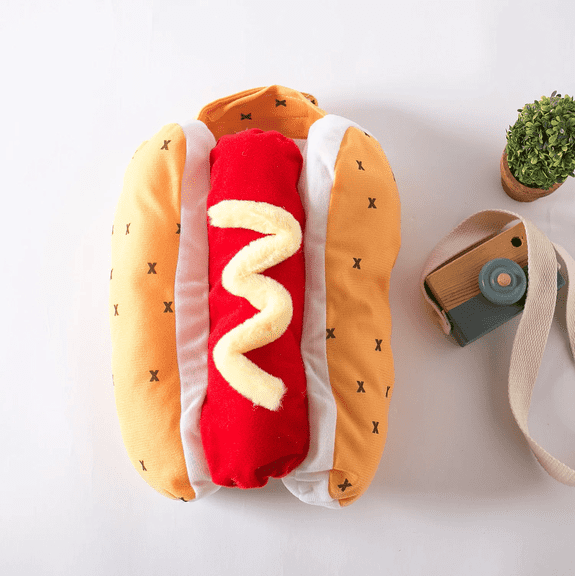 Cheapark Pet Hot Dog Costume Funny Spoof Apparel Cute Dress Up Outfit For Dogs Cats Holiday Party Cosplay