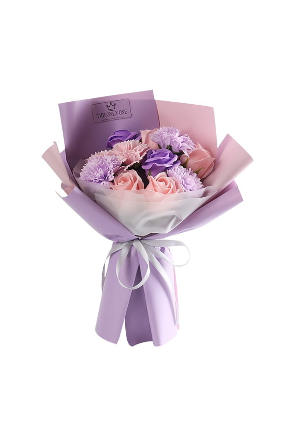 Pink Carnation Soap Flower Bouquet Scented Floral For Birthday Mother's Day Mom Gift Gift