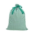 thumbnail image 1 of Cheapark Plaid Cloth Bundle Pocket Christmas Gift Bag - Easy-Pull Drawstring Design, Cute Candy Storage & Festive Decor for Home, Party & Gifting, 1 of 6