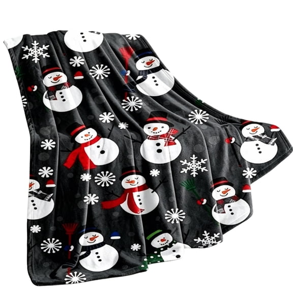 Cheapark Plush Christmas Themed Decorative Throw Blanket, Soft Multipurpose Holiday Blanket for Sofa Couch Bed Use, Cozy Home Living Room Accent for Christmas Seasonal Decor Gift