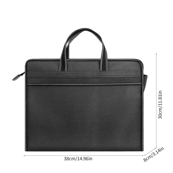 Cheapark Portable Briefcase With Zipper, Oxford Laptop Bag With Handle, School/Office Business File Bag For A4 Laptop/Passport